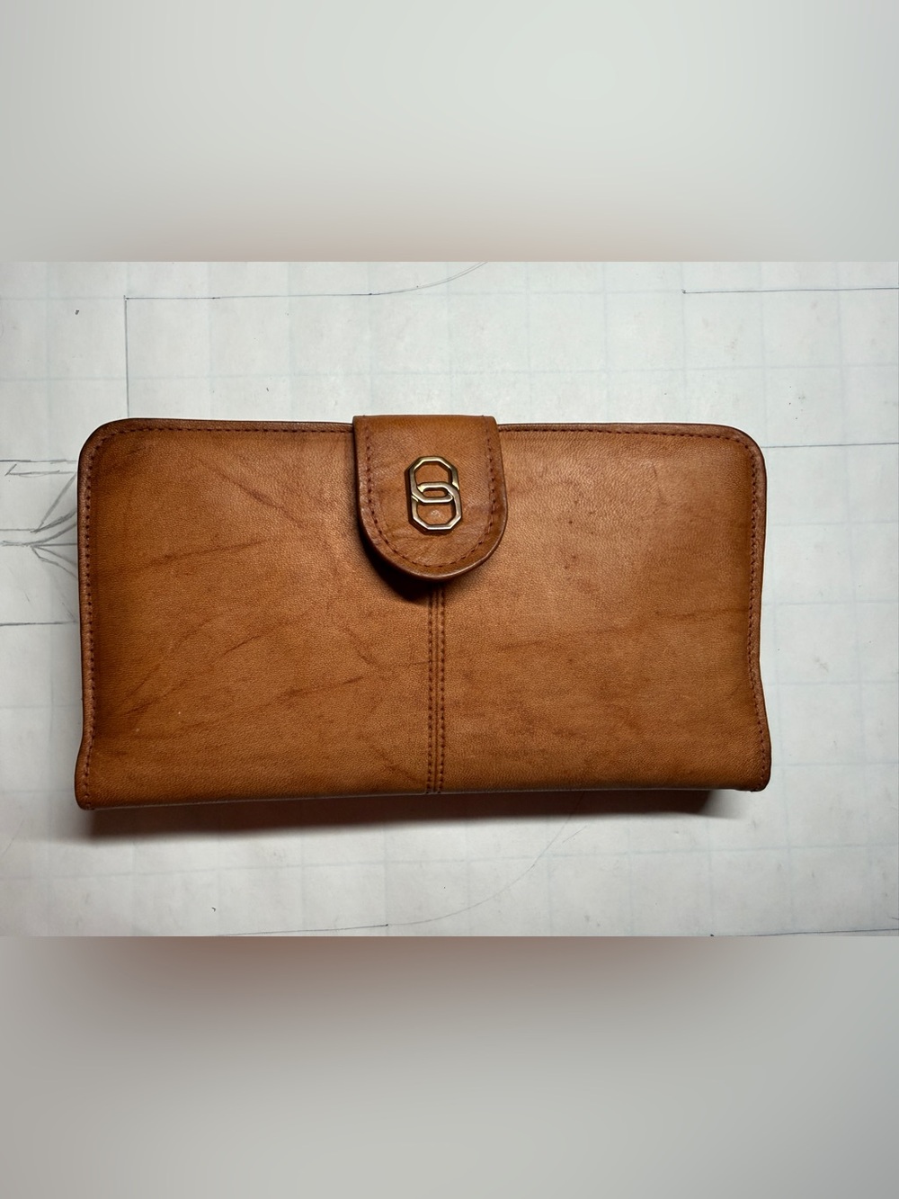 VINTAGE 70s Baronet Leather Organizer Wallet NOS